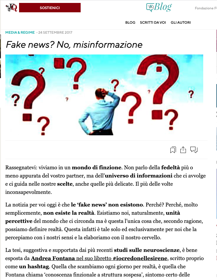 Andrea Fontana - fake news