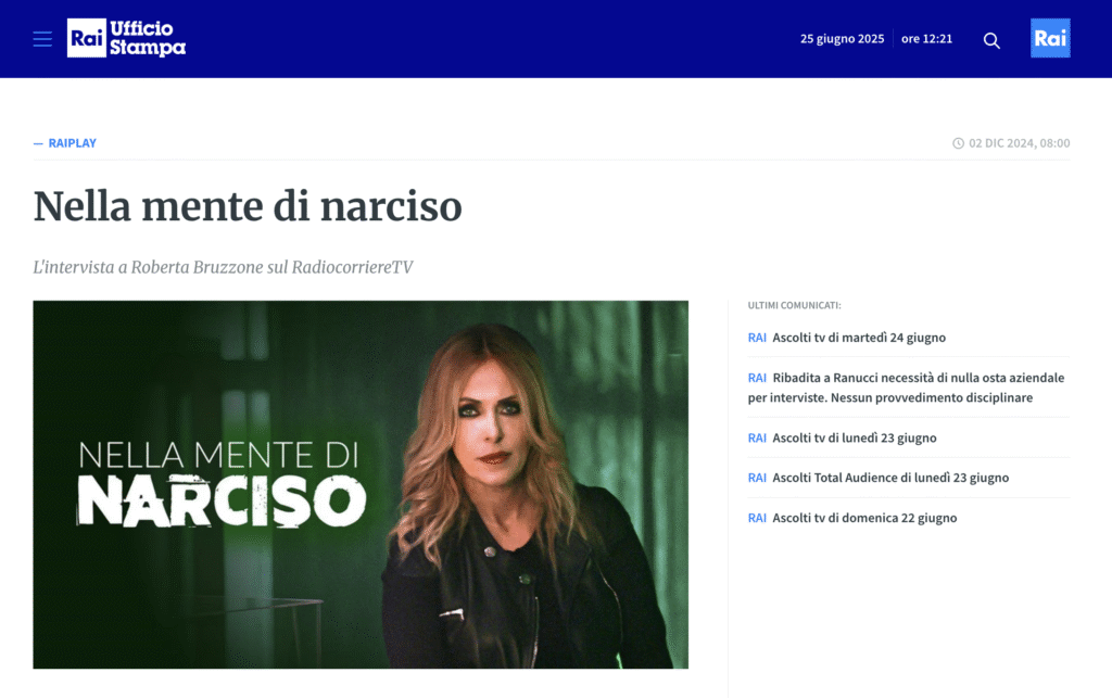 Roberta Bruzzone - Nella mente di Narciso - Rai